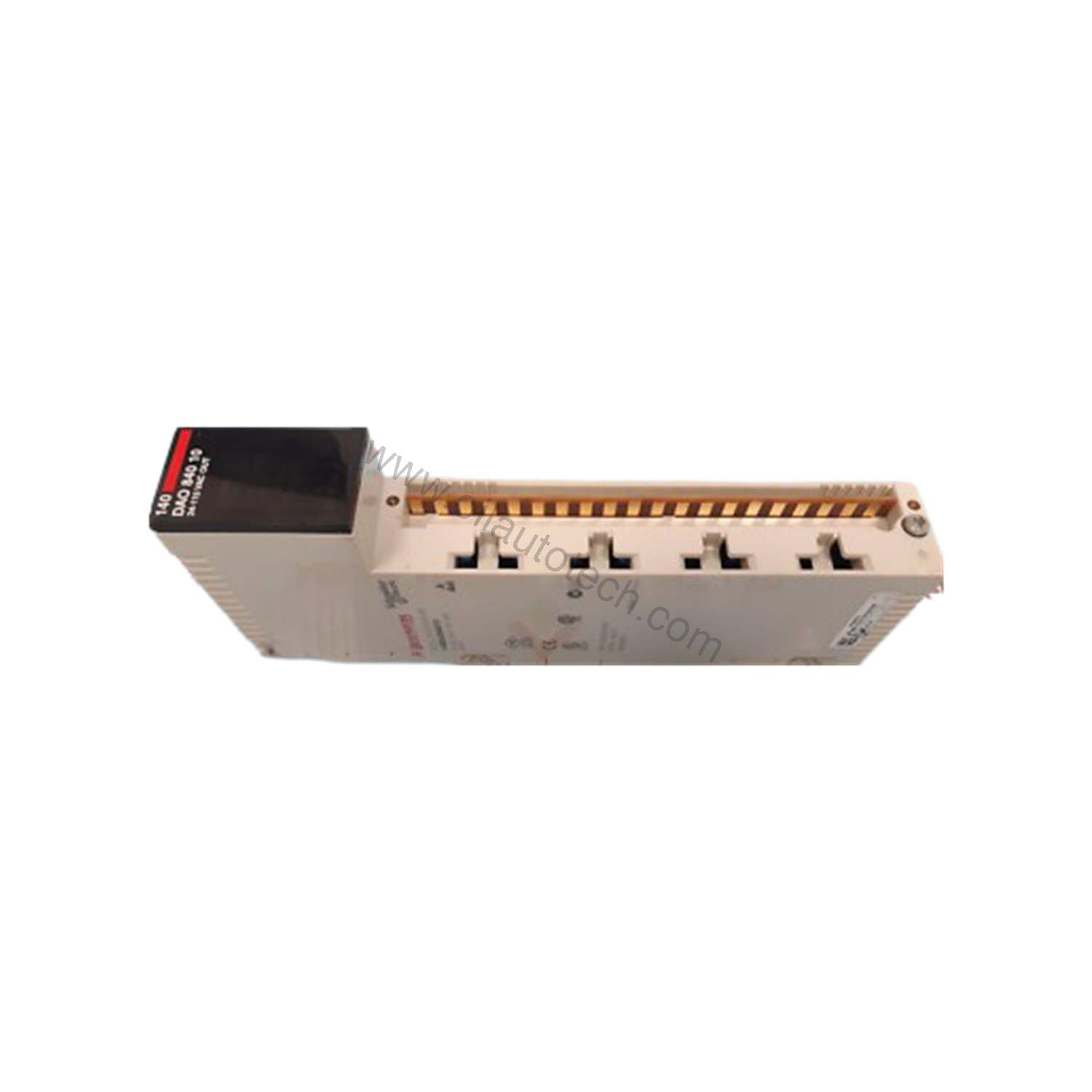 Figure 1: Front view of the Schneider 140DAO84010 industrial automation component showing its physical design and enclosure.