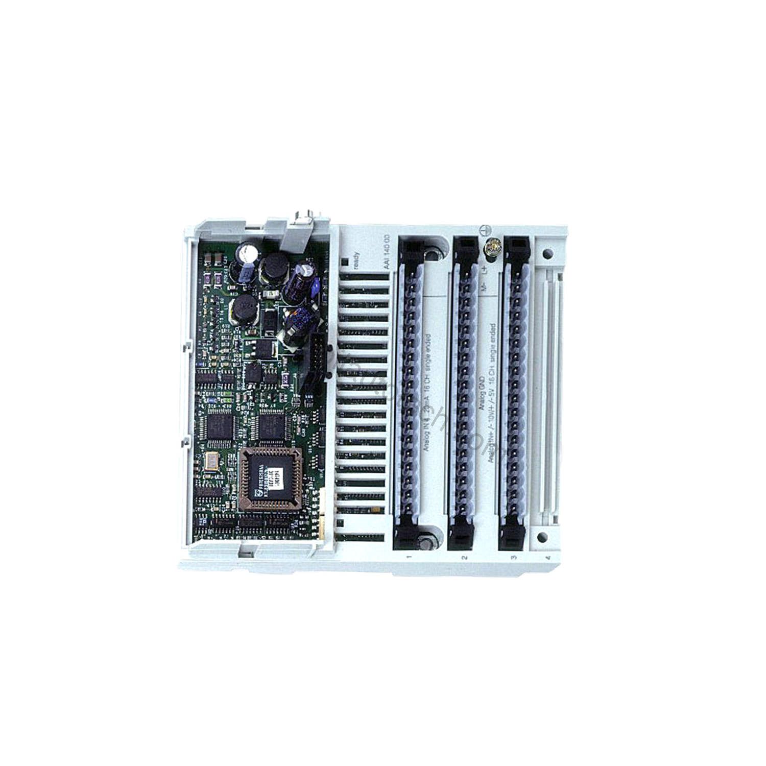 Figure 2: Technical layout and connection details for the Schneider 170AAI12001 industrial automation component.
