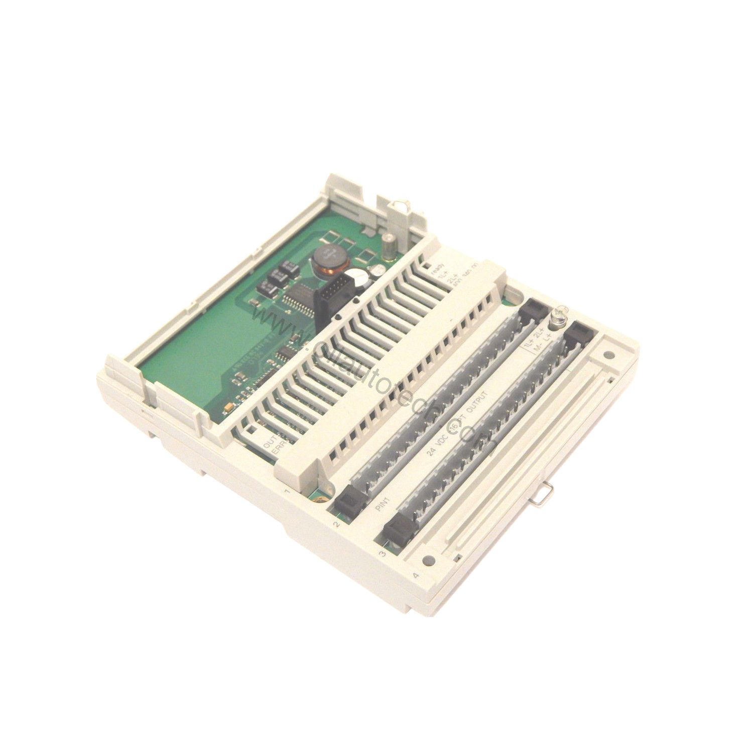 Figure 1: Front view of the Schneider 170ADO54000 industrial automation component showing its physical design and enclosure.