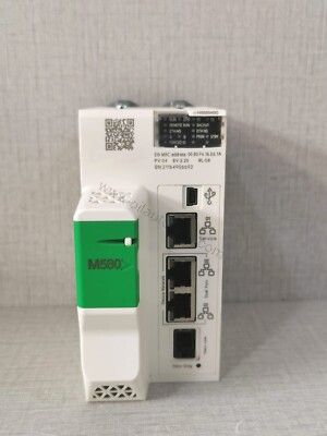 Figure 1: Front view of the Schneider BMEH584040S industrial automation component showing its physical design and enclosure.