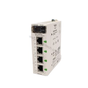 Figure 2: Technical layout and connection details for the Schneider BMXNOM0200 industrial automation component.